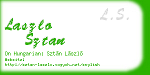 laszlo sztan business card